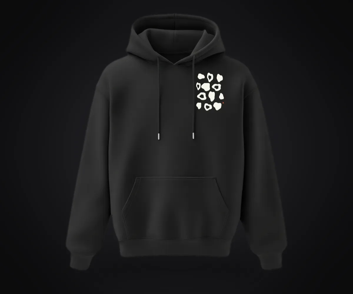 Çakıltaşı Premium Siyah Sweatshirt ön mockup