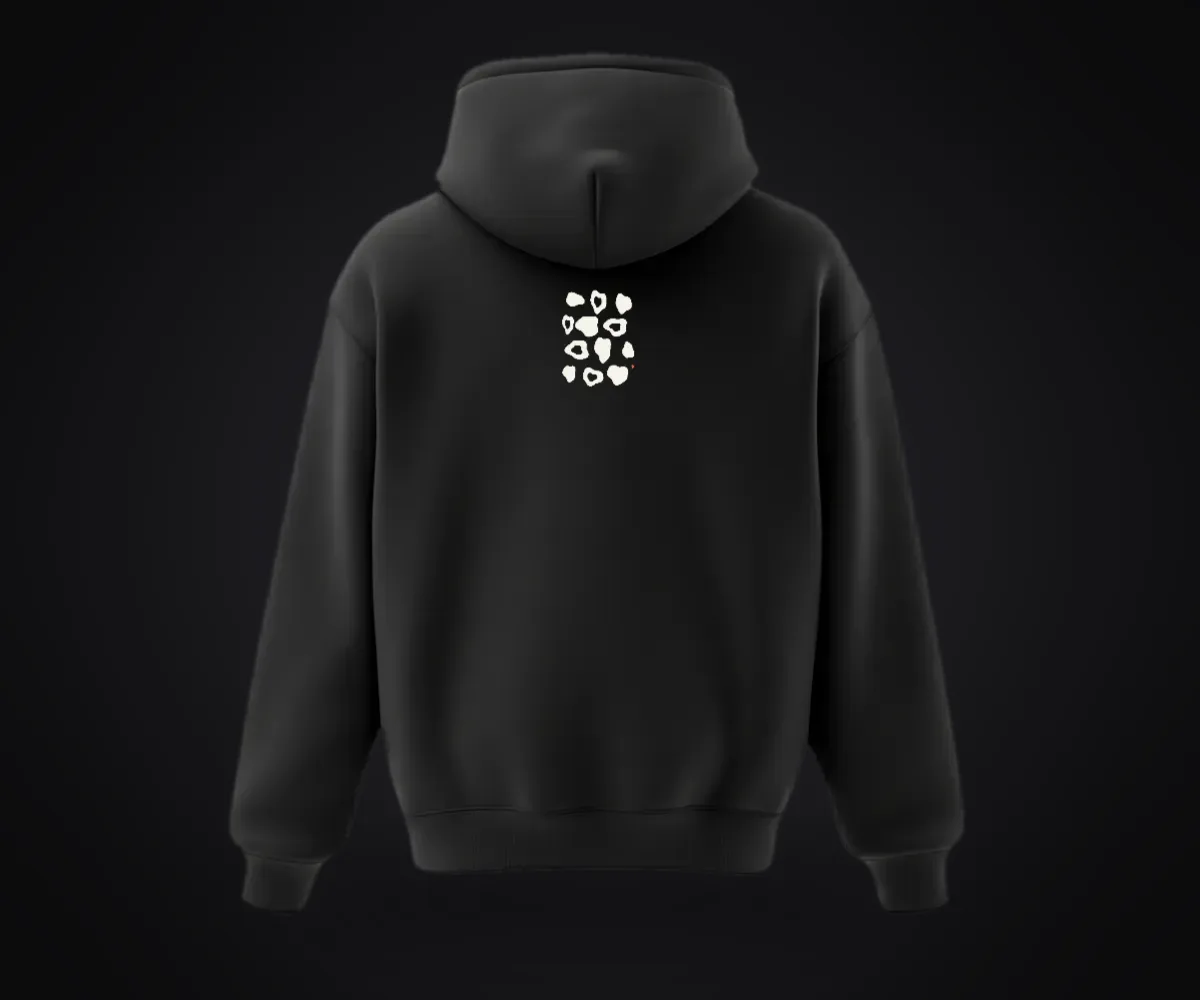 Çakıltaşı Premium Siyah Sweatshirt arka mockup