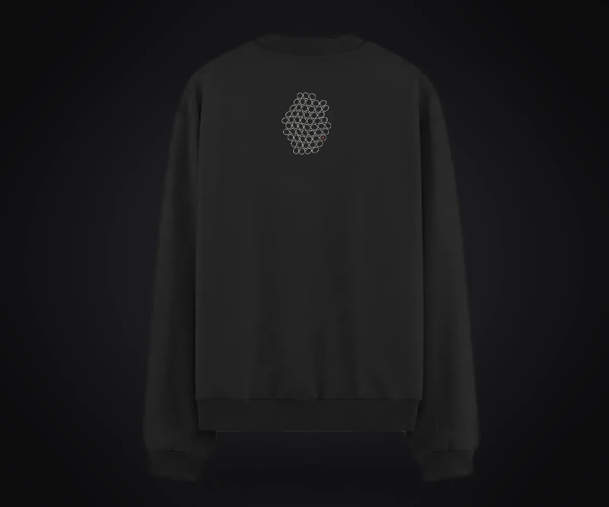 Gözenek Premium Siyah Sweatshirt, ürün görünümü