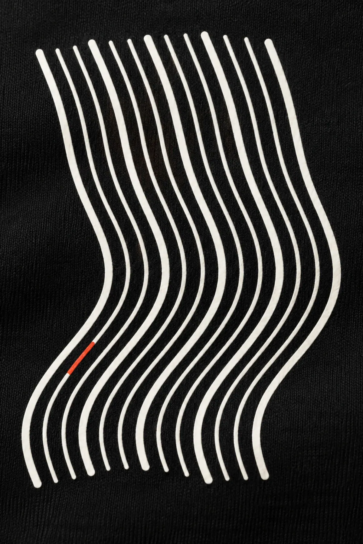 Kavis Premium Siyah Hoodie baskı detay görünümü