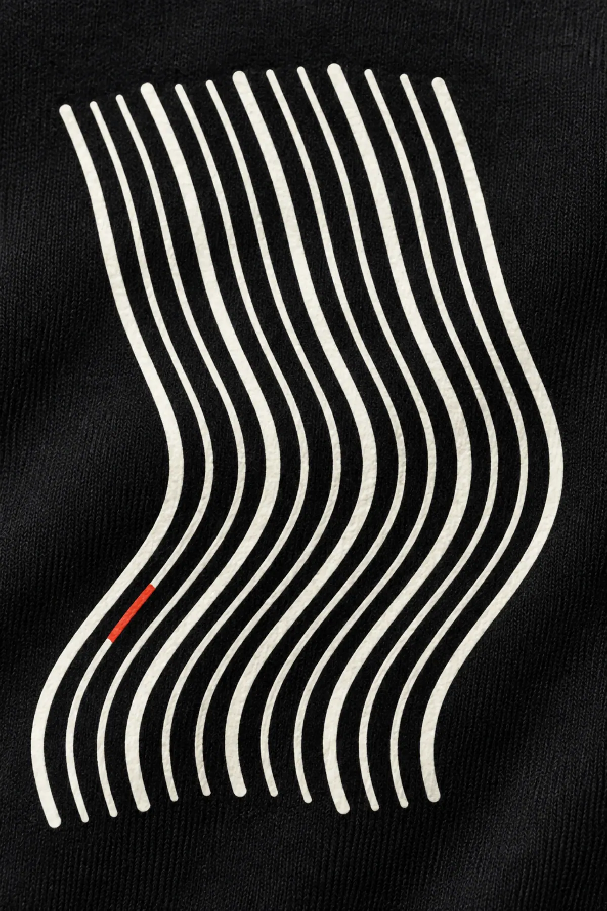 Kavis Premium Siyah Sweatshirt baskı detay görünümü