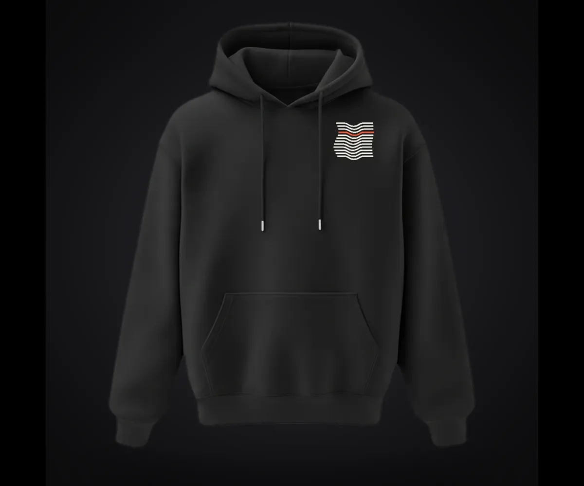 Kıvrım Premium Siyah Sweatshirt tasarım önizlemesi