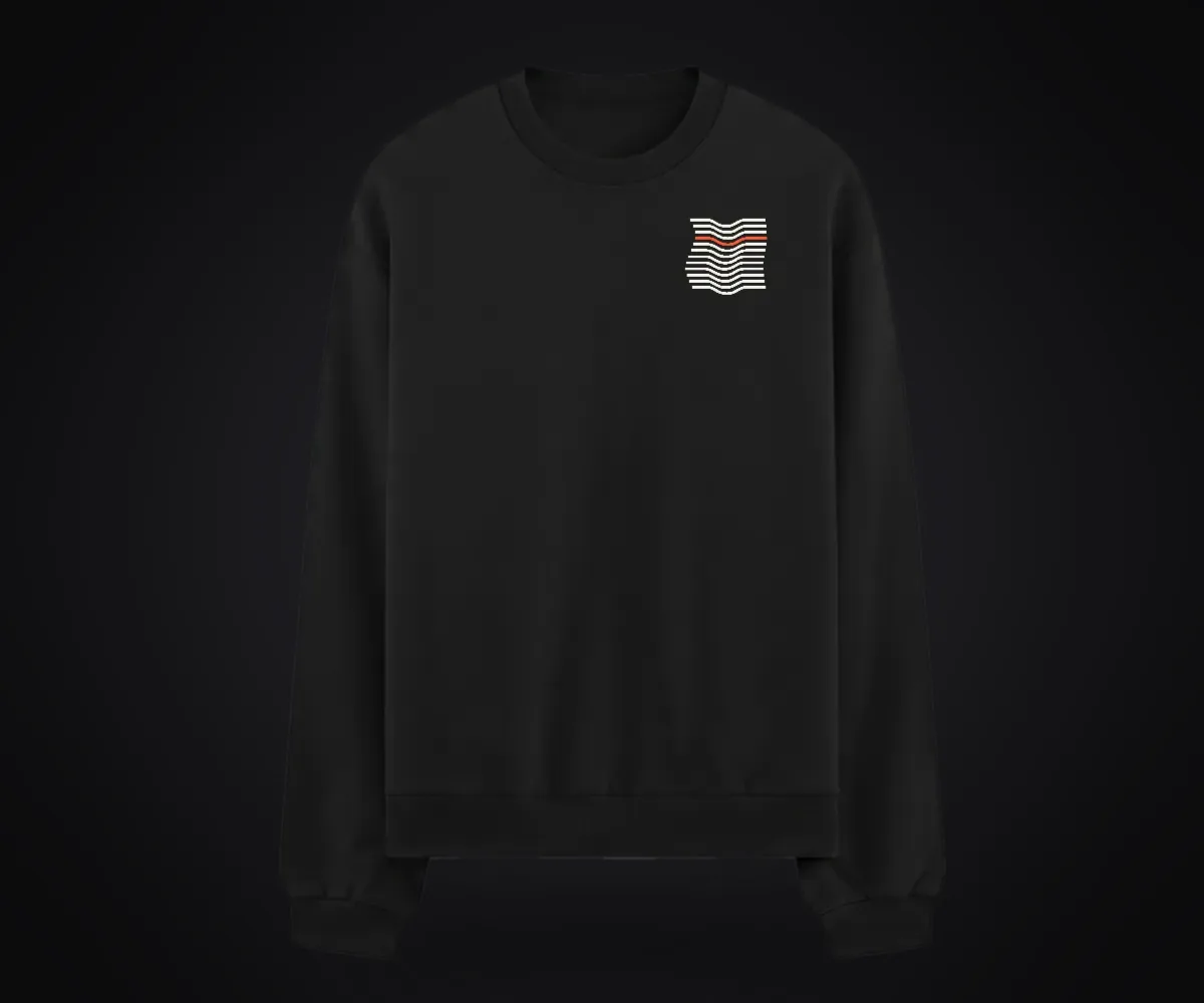 Kıvrım Premium Siyah Sweatshirt, ürün görünümü