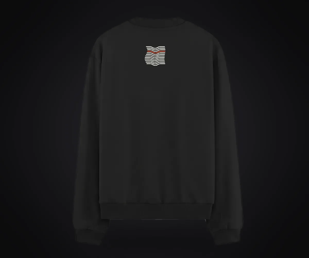Kıvrım Premium Siyah Sweatshirt, ürün görünümü